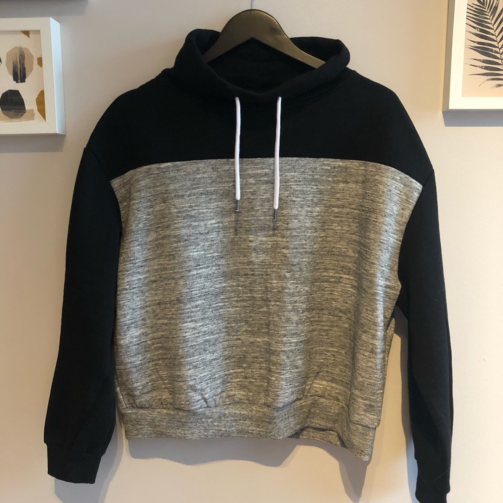 High Neck Colour Block Sweatshirt